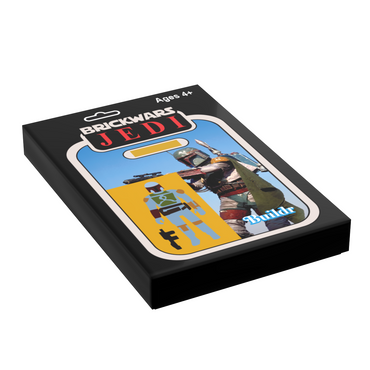 Boba Vintage Action Figure Tile (2x3) made from LEGO parts (Online Order Only)