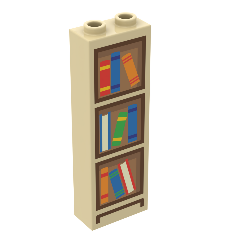 Bookshelf (1x2x5 Brick) made using LEGO parts - B3 Customs (Online Order Only)