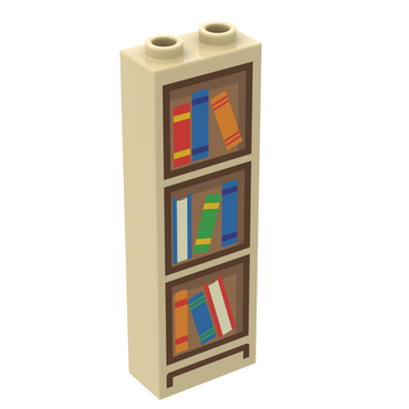 Bookshelf (1x2x5 Brick) made using LEGO parts - B3 Customs (Online Order Only)