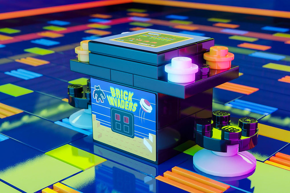 Brick Invaders 2-Player Classic Arcade made using LEGO parts - B3 Customs (Online Order Only)