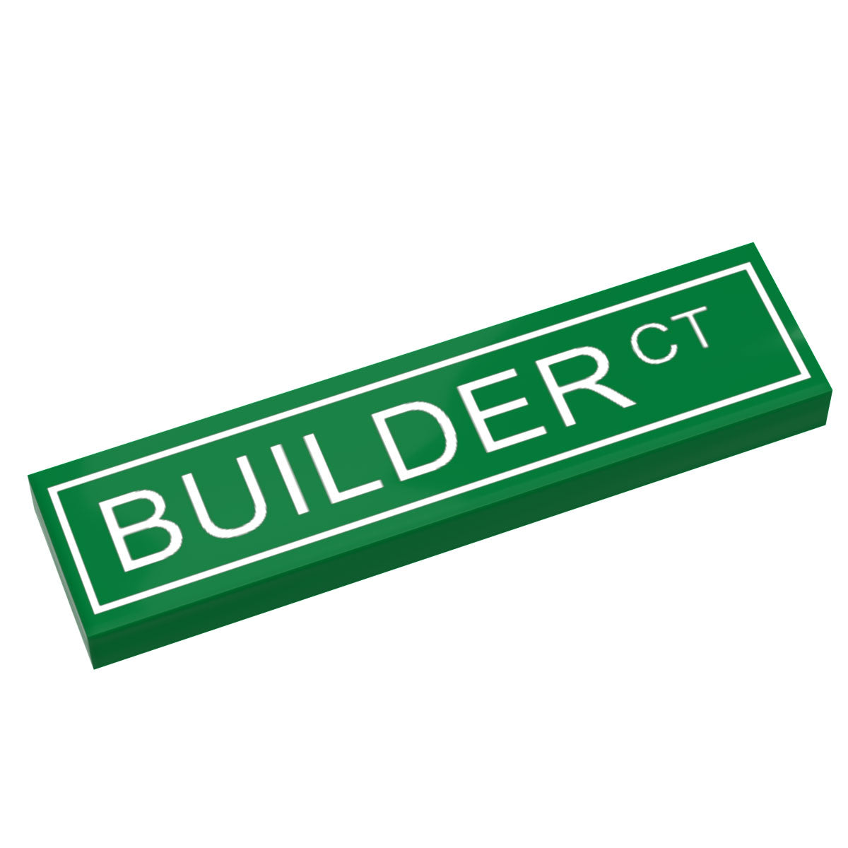 Builder Court Street Sign made with LEGO part (1x4 Tile) - B3 Customs (Online Order Only)
