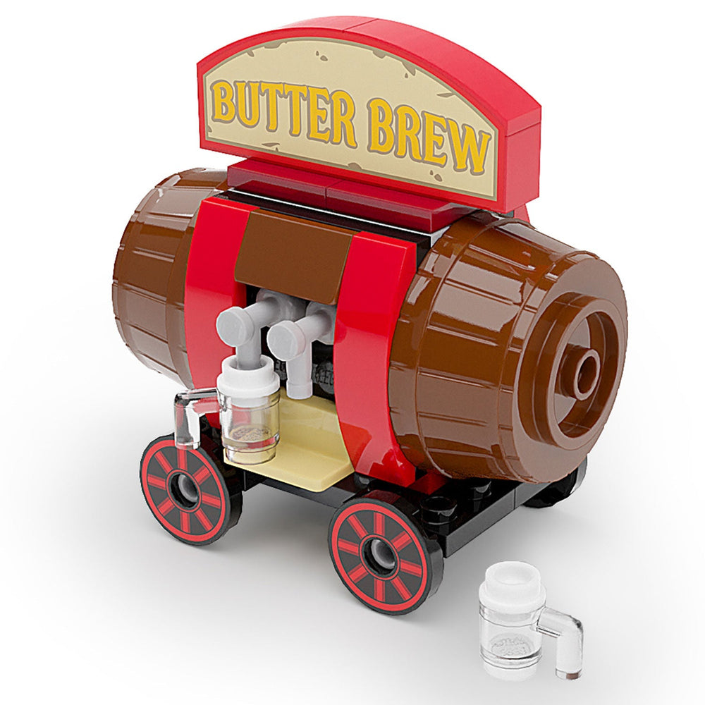 Butter Brew Vending Cart made using LEGO parts - B3 Customs (Online Order Only)