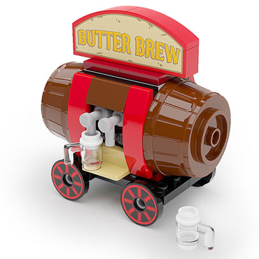 Butter Brew Vending Cart made using LEGO parts - B3 Customs (Online Order Only)
