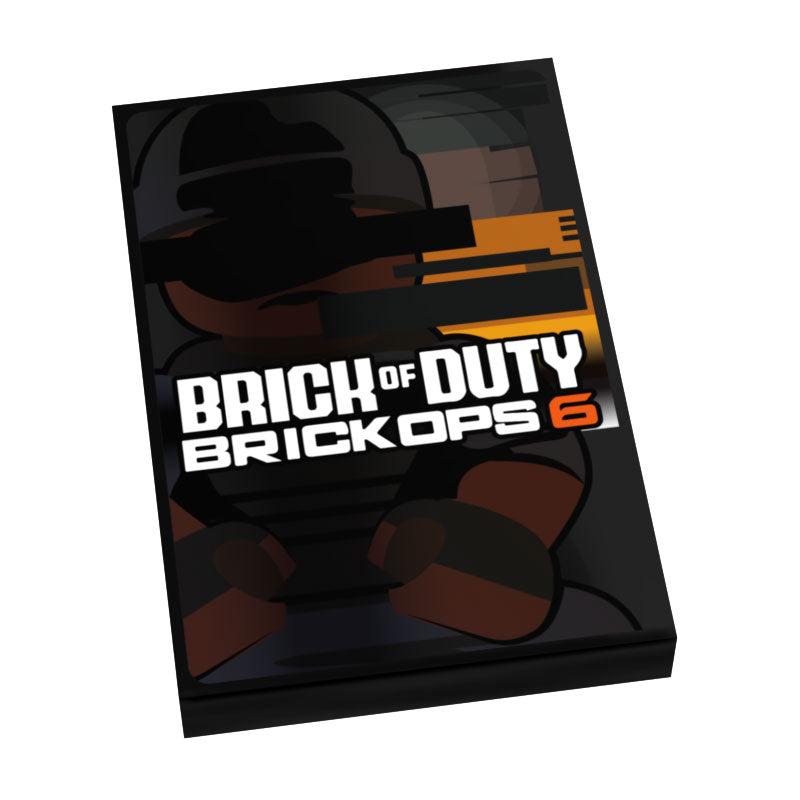 Brick of Duty: BrickOps 6 Video Game Cover (2x3 Tile) - B3 Customs (Online Order Only)