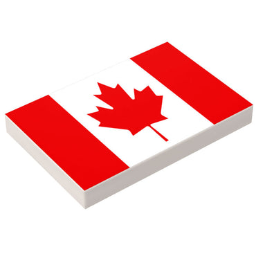 Canada Flag (USA) (2x3 Tile) made using LEGO part - B3 Customs (Online Order Only)