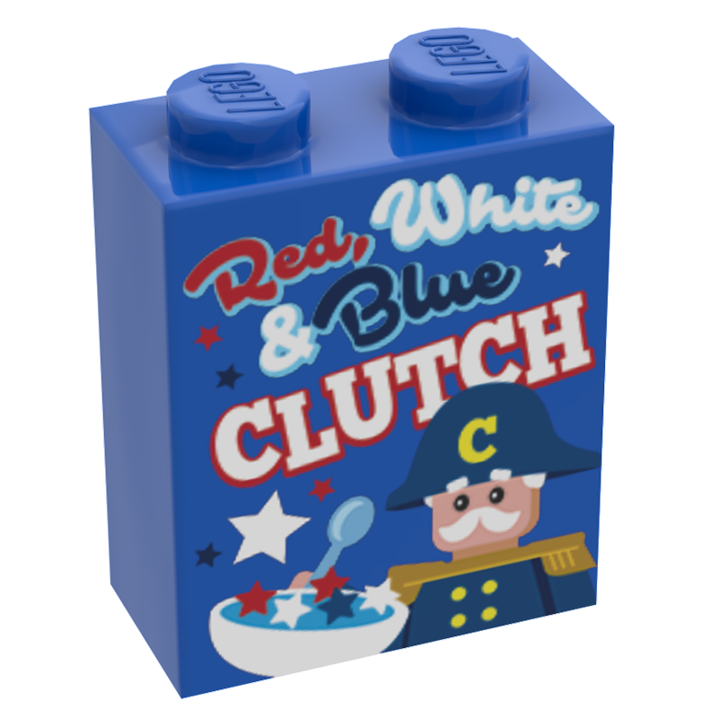 B3 Customs® Red, White & Blue Capt. Clutch Cereal (1 x 2 x 2 Brick) (Online Order Only)