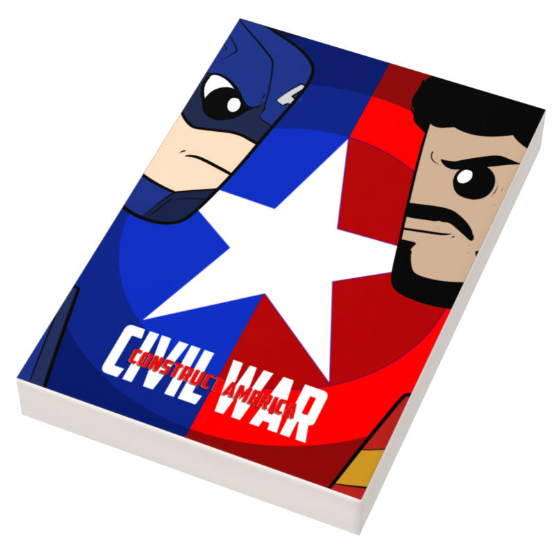 Construct America: Civil War Movie Cover (2x3 Tile) - B3 Customs (Online Order Only)