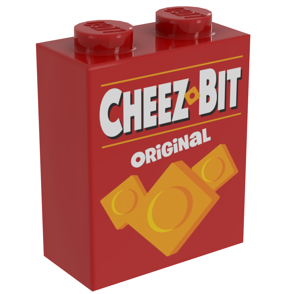 Cheez-Bits Minifig Snack Box made using LEGO part - B3 Customs (Online Order Only)
