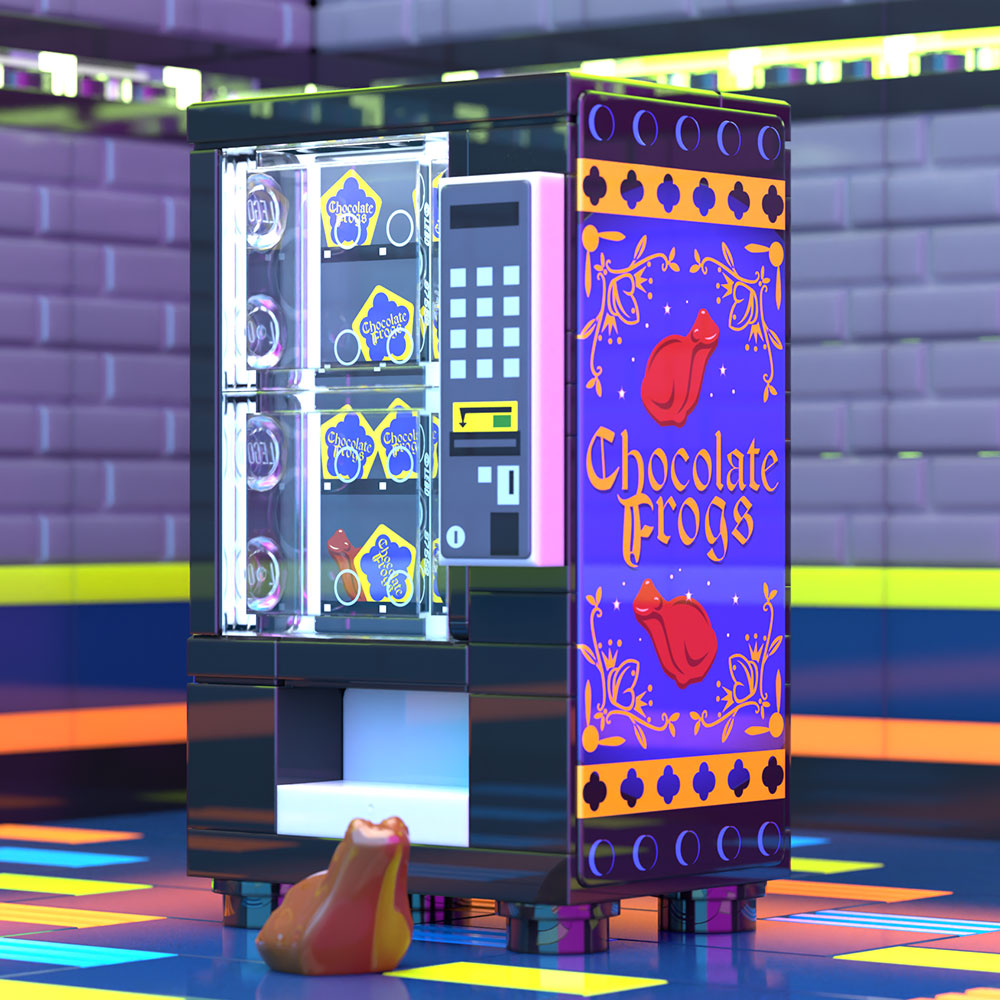 Chocolate Frogs Vending Machine Building Set made using LEGO parts (Online Order Only)
