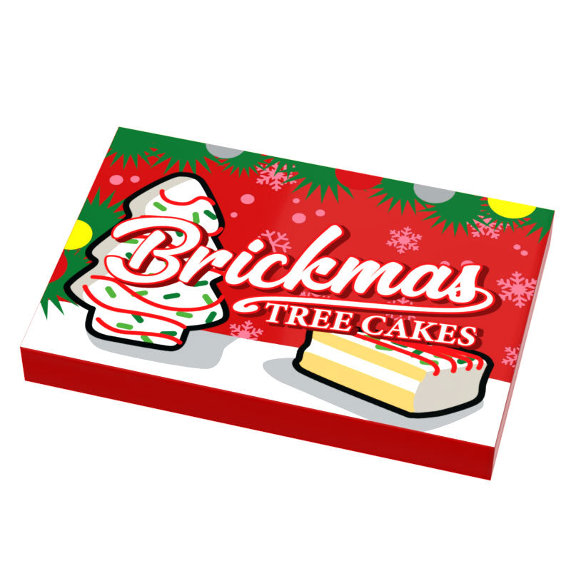 Christmas Tree Cake Minifig Snack (2x3 Tile) (ONLINE ORDER ONLY)