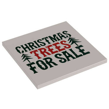 Christmas Trees for Sale Sign (6x6 Tile), B3 Customs made using LEGO parts (Online Order Only)