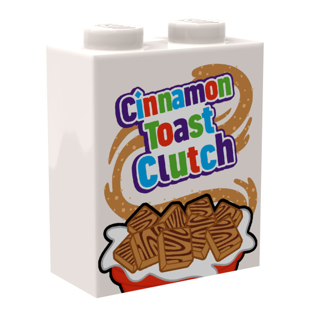 Cinnamon Toast Clutch Cereal Custom Printed 1x2x2 Brick made using LEGO part (Online Order Only)