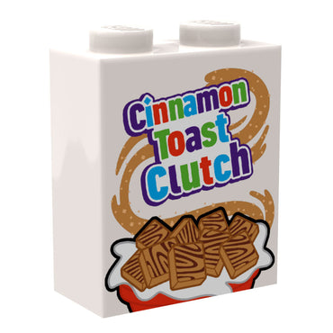 Cinnamon Toast Clutch Cereal Custom Printed 1x2x2 Brick made using LEGO part (Online Order Only)