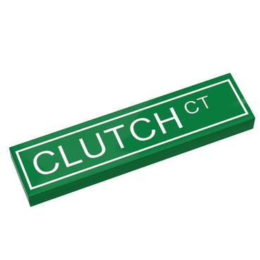 Clutch Court Street Sign made with LEGO part (1x4 Tile) - B3 Customsk (Online Order Only)