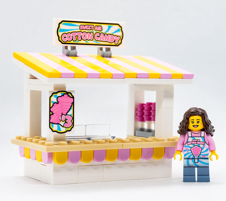 Sweet Air Cotton Candy Stand with Employee Minifig (ONLINE ORDER ONLY)