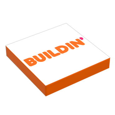 Buildin' Donuts Dozen 2x2 tile for Minifigs made with LEGO parts - B3 Customs (Online Order Only)