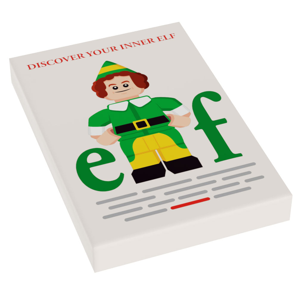 Elf Christmas Movie Cover (2x3 Tile) made using LEGO part (Online Order Only)