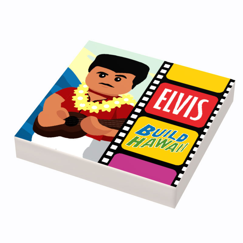 Elvis Blue Hawaii Music Album Cover (2x2 Tile)  - B3 Customs (Online Order Only)