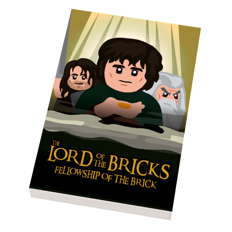 LOTR Lord of the Brick, Fellowship Movie Cover (2x3 Tile) - B3 Customs (Online Order Only)