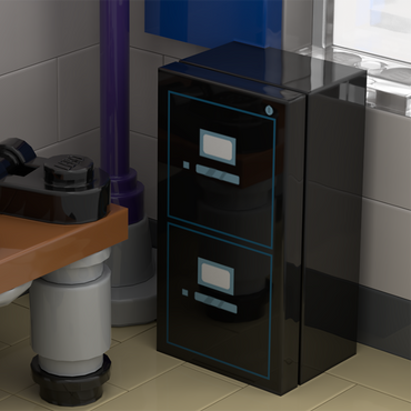 Filing Cabinet for Minifigs made using LEGO parts - B3 Customs (Online Order Only)