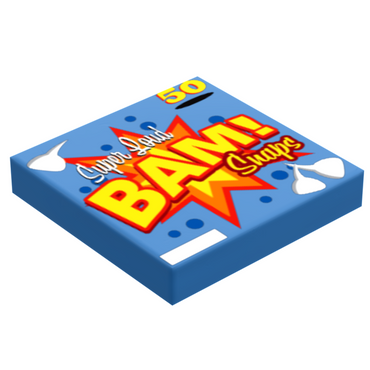 BAM! Snaps Minifig Fireworks (2x2 Tile) for Minifigs, 4th of July made using LEGO parts (Online Order Only)