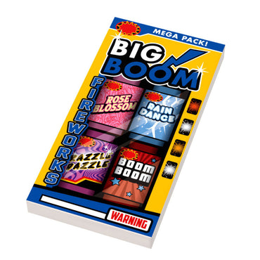 Big Boom! Variety Pack for Minifig Fireworks (2x4 Tile), 4th of July made using LEGO parts (Online Order Only)