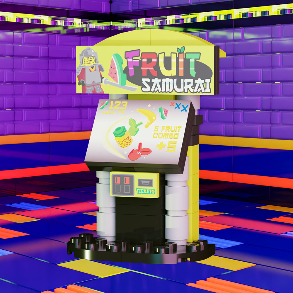 Fruit Samurai Arcade Building Set made using LEGO parts - B3 Customs (Online Order Only)