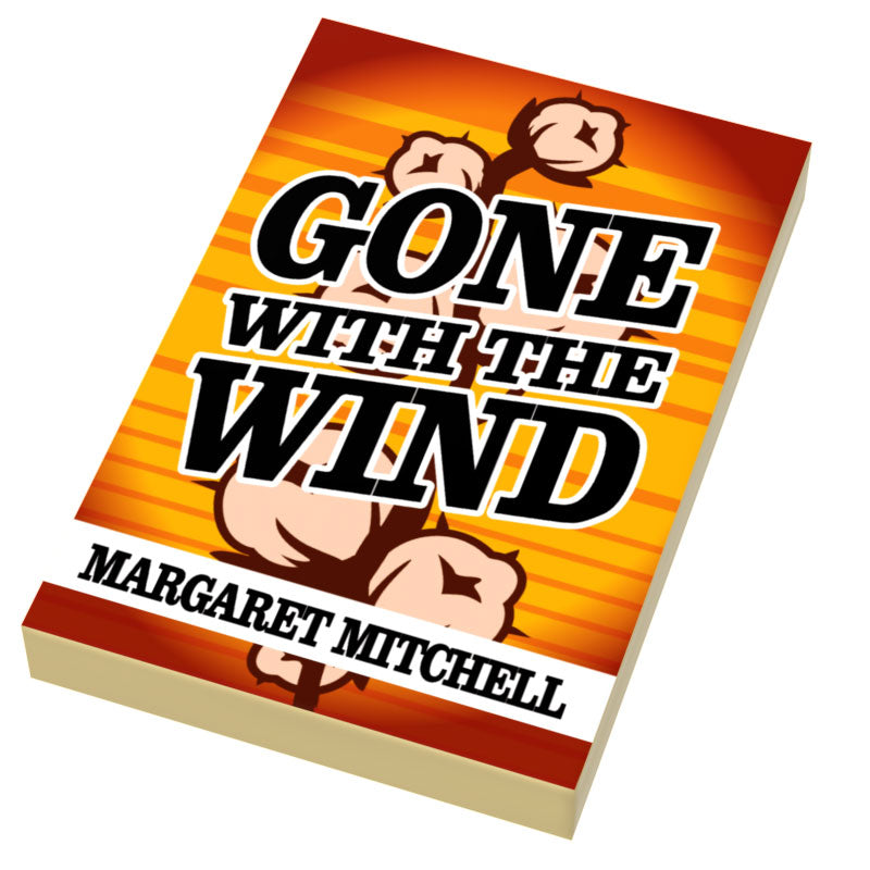 Gone with the Wind Book Tile (2x3) made using LEGO parts (Online Order Only)