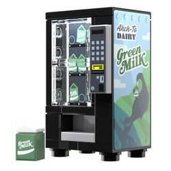 Green Milk Vending Machine Building Set made using LEGO parts - B3 Customs (Online Order Only)