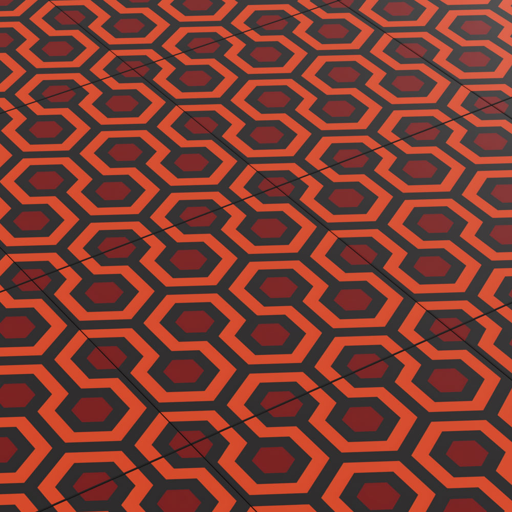 Horror Film Carpet (Shining) - Custom Printed 6x6 Tile made with LEGO part, B3 Customs (Online Order Only)