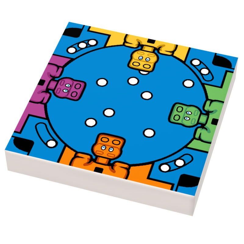 Hangry Hippos Custom Printed 2x2 Tile made using LEGO part (Online Order Only)