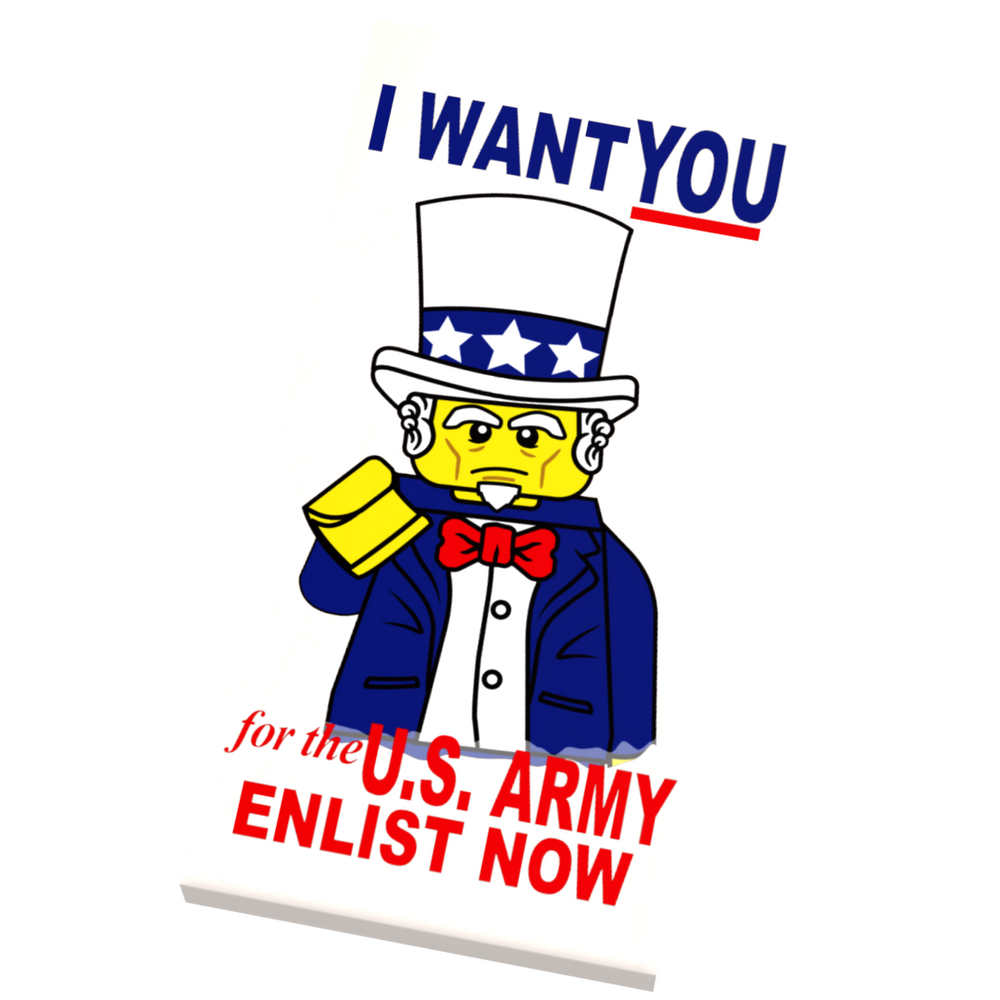 I WANT YOU USA Military Recruitment Poster (2x4 Tile) - B3 Customs (Online Order Only)