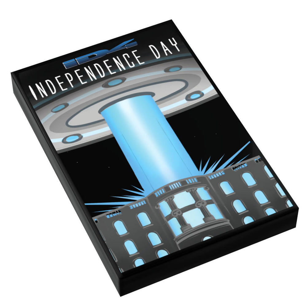 Independence Day Movie Cover (2x3 Tile) made using LEGO parts - B3 Customs (Online Order Only)