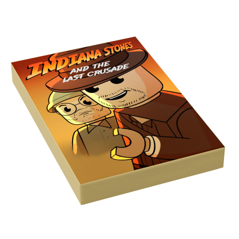 Indiana Stones, Last Crusade Movie Cover (2x3 Tile) - B3 Customs (Online Order Only)