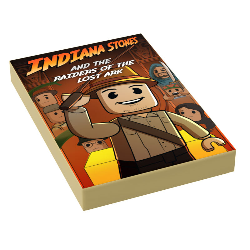 Indiana Stones, Raiders of Lost Brick Movie Cover (2x3 Tile) - B3 Customs (Online Order Only)
