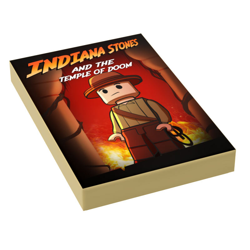 Indiana Stones, Temple of Doom Movie Cover (2x3 Tile) - B3 Customs (Online Order Only)