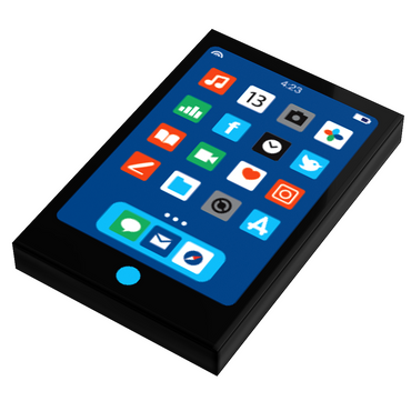 Tablet - B3 Customs® Printed 2x3 Tile made using LEGO parts (Online Order Only)