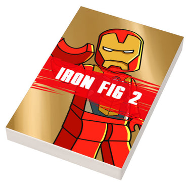 Iron Fig 2 Movie Cover (2x3 Tile) made using LEGO parts - B3 Customs (Online Order Only)
