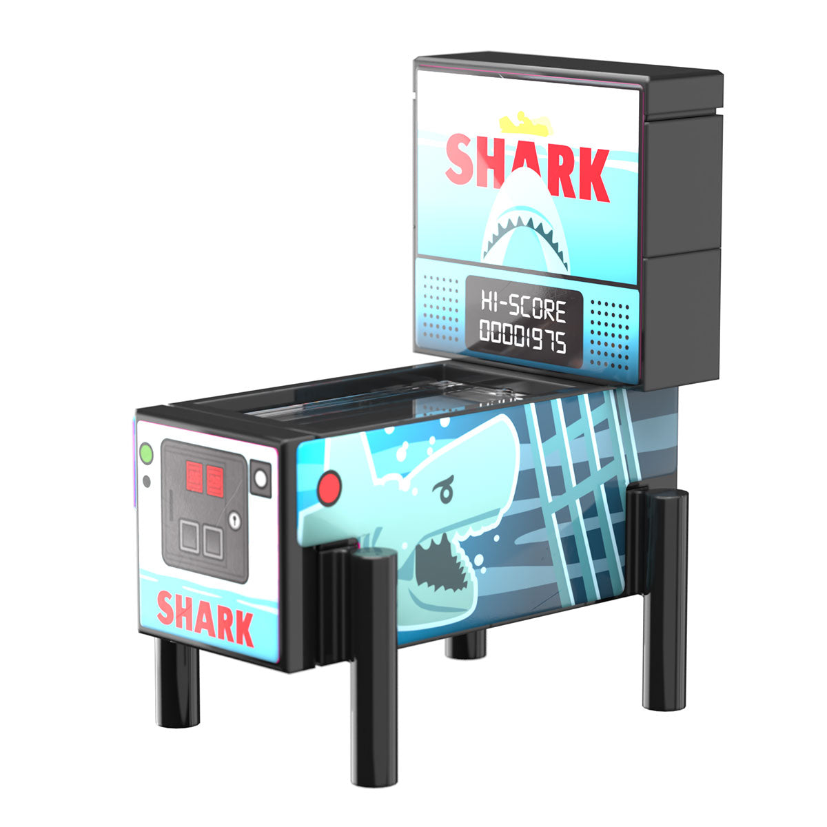 Shark Pinball Arcade Machine Building Set made using LEGO parts - B3 Customs (Online Order Only)
