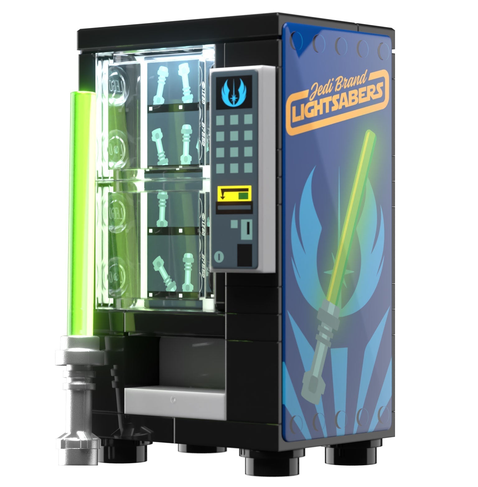 Jedi Sabers Vending Machine Building Set made using LEGO parts - B3 Customs (Online Order Only)