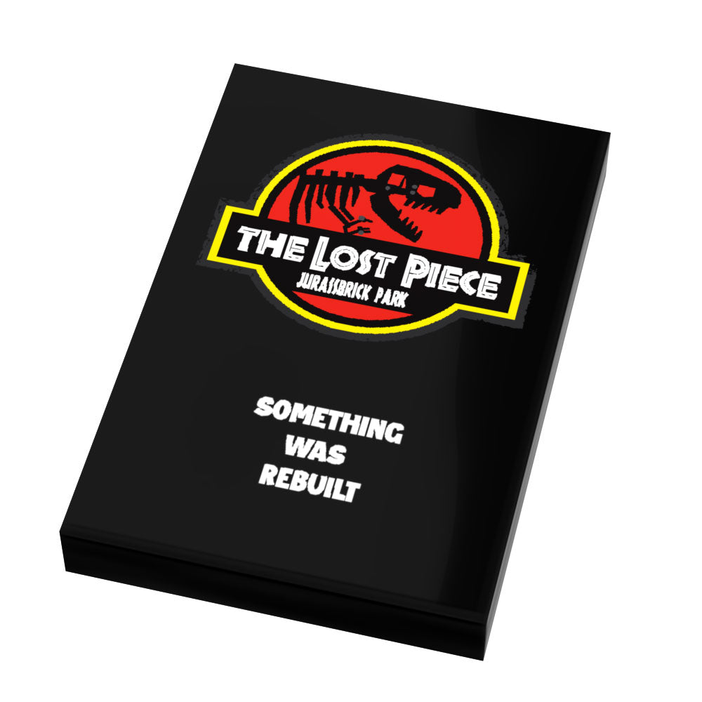 Jurassbrick Park 2: The Lost Piece Movie Cover (2x3 Tile) - B3 Customs (Online Order Only)