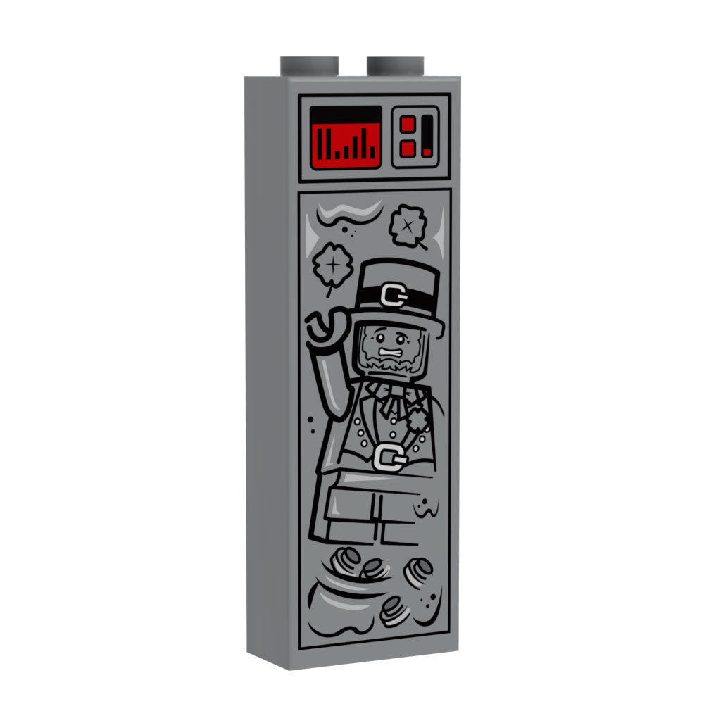 Leprechaun (St. Patrick's Day) in Carbonite (1x2x5 Brick) made with LEGO parts - B3 Customs (Online Order Only)
