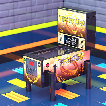 The One Ring, LOTR Pinball Arcade Machine Building Set made using LEGO parts (Online Order Only)