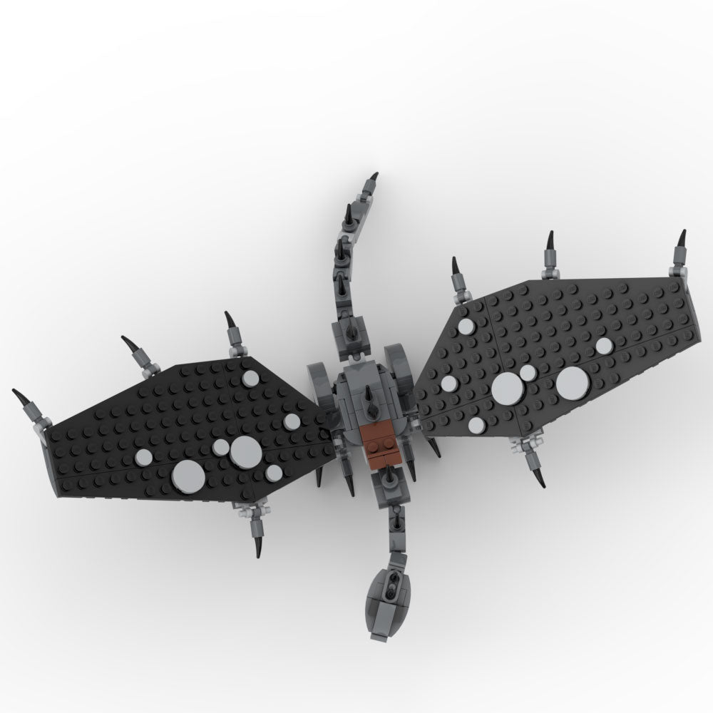 Custom Fell Beast w/ Ringwraith Minifig Building Set made using LEGO parts - B3 Customs (Online Order Only)
