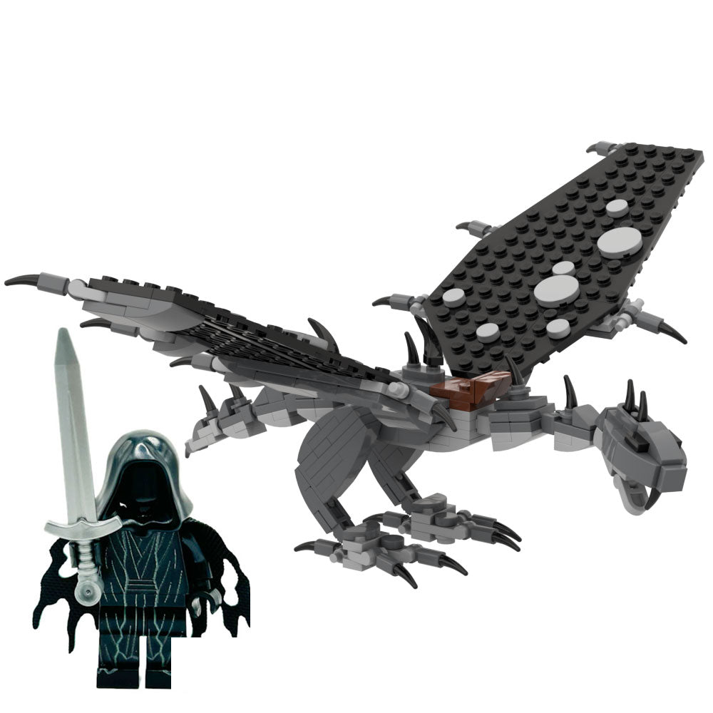 Custom Fell Beast w/ Ringwraith Minifig Building Set made using LEGO parts - B3 Customs (Online Order Only)