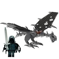 Custom Fell Beast w/ Ringwraith Minifig Building Set made using LEGO parts - B3 Customs (Online Order Only)