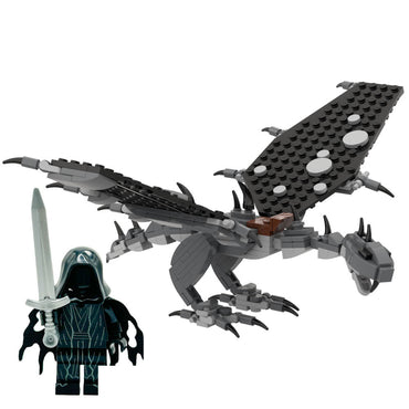 Custom Fell Beast w/ Ringwraith Minifig Building Set made using LEGO parts - B3 Customs (Online Order Only)