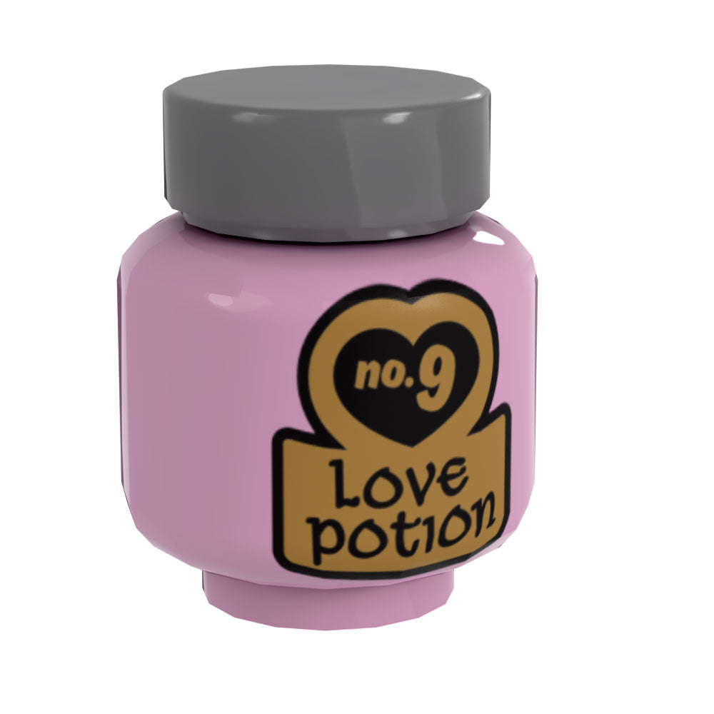 Love Potion #9 Bottle for Minifigs made using LEGO parts - B3 Customs (Online Order Only)