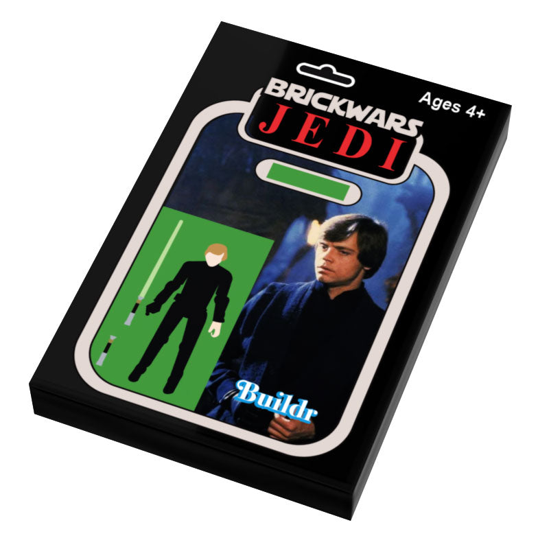 Luke Vintage Action Figure Tile (2x3) made from LEGO parts (Online Order Only)