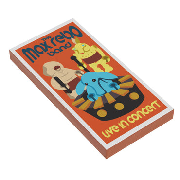Max Rebo in Concert Poster (2x4 Tile) made using LEGO part - B3 Customs (Online Order Only)